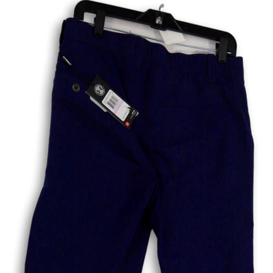 NWT Mens Blue Flat Front Slash Pockets Straight Leg Chino Pants Size 32x34 image number 4