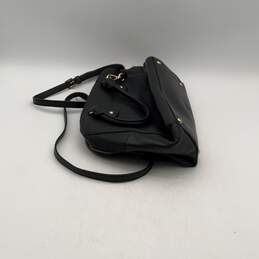 Michael Kors Womens Black Leather Top Handle Bottom Stud Satchel Bag Purse alternative image