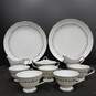 Bundle of 5 Arlen Fine China Tea Cups w/Matching Pair of Creamers and Plates image number 1