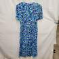 VTG Jessica Howard WM's Blue Floral Cotton Linen Blend Maxi Dress Size16 image number 1
