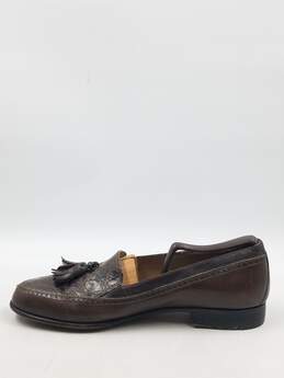 Authentic BALLY Brown Croc Tassel Loafers M 7.5 alternative image