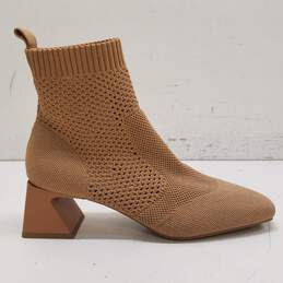 Vivaia Melissa Knit Perforated Ankle Boots Beige 9.5