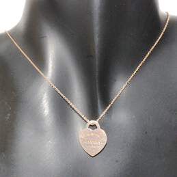 Tiffany & Co Sterling Silver "Return To Sender" Charm Necklace  - 3.19g alternative image