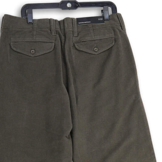 NWT Mens Gray Flat Front Slash Pocket Straight Leg Chino Pants Size 35X34 image number 4