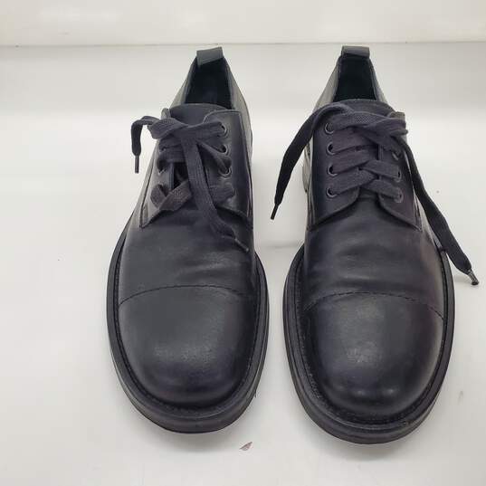 Emporio Armani Black Leather Dress Shoes Men's Size 7.5 image number 5