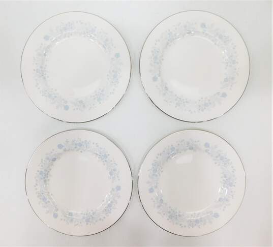 Wedgwood Blue Belle Fleur Dinner Plates Bone China Made in England Set of4 image number 1