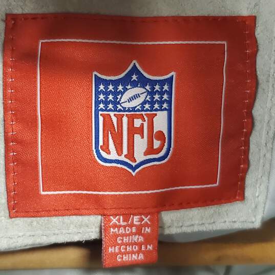 NFL Men Grey/Black Suede Jacket XL image number 3