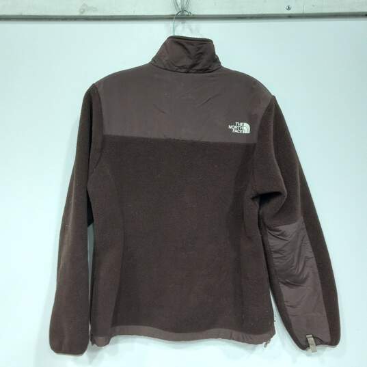 The North Face Brown Full Zip Fleece Jacket Women's Size M image number 2