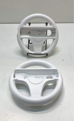 Set Of 2 Nintendo Wii Steering Wheels- White