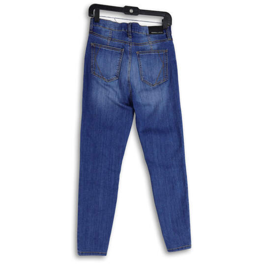 NWT Womens Blue Denim Medium Wash 5 Pocket Design Skinny Jeans Size 9/29 image number 2