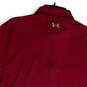 Mens Maroon Short Sleeve Spread Collar Loose Fit Polo Shirt Size Large image number 4