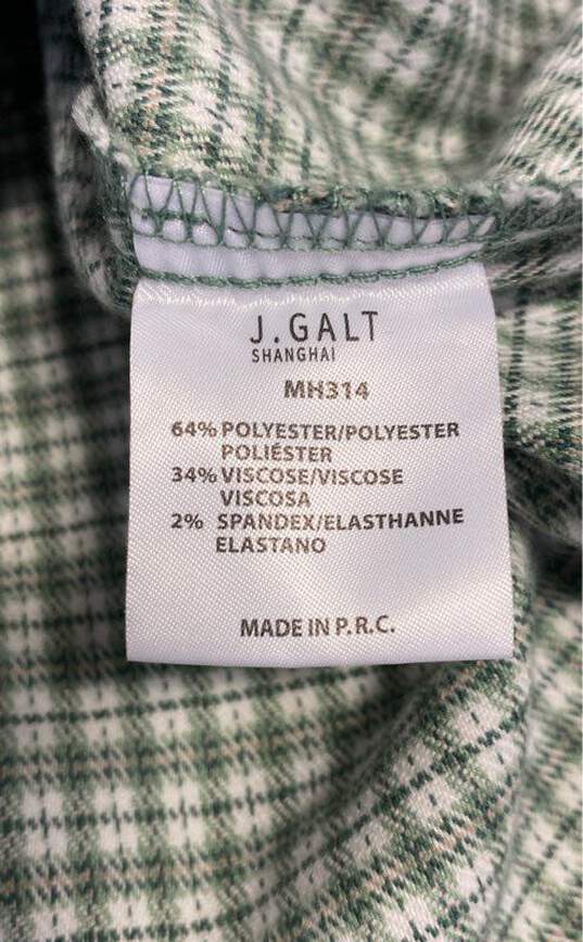 NWT John Galt Womens Green White Colleen Gingham Scoop Neck Mini Dress One Size image number 6