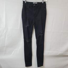 Free People Distressed Black Jeans Pants W26