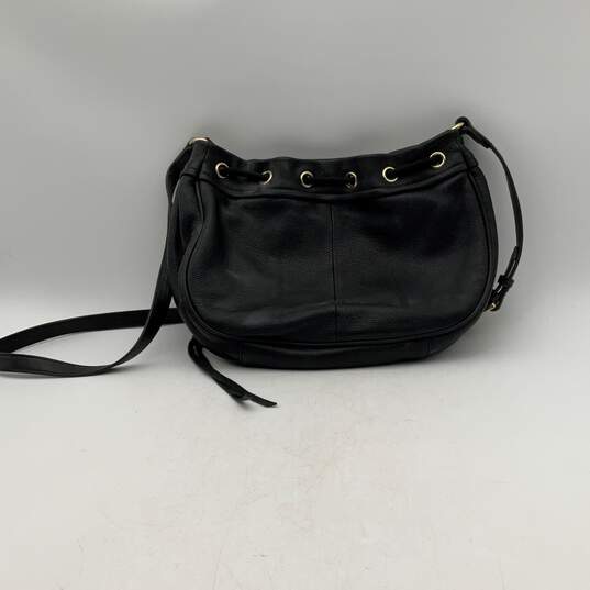 Aimee Kestenberg Womens Black Leather Adjustable Strap Crossbody Bag Purse image number 2