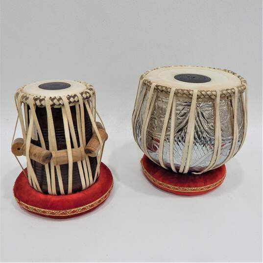 Unbranded Indian Tabla Drum Set (Bayan/Baya and Dayan/Daya) w/ Accessories image number 2