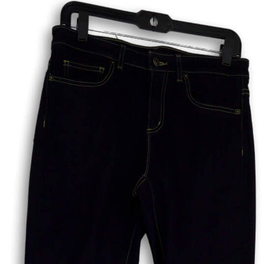 Womens Blue Denim Dark Wash Pockets Regular Fit Skinny Leg Jeans Size 8 image number 3