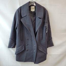 Size Medium Carbon Color Wool Long Coat - Tags Attached