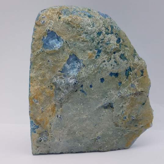 Blue Geode Single Book End 1.50lbs image number 1