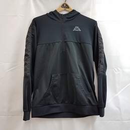 Kappa Women's Black Half-Zip Athletic Sweatshirt Hoodie Size Large