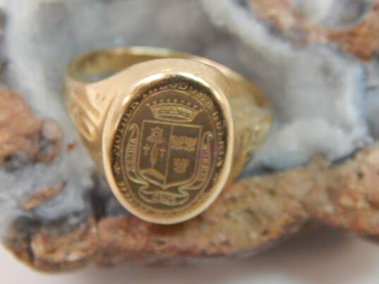 VNTG 1975 10K Yellow Gold High School Class Ring 8.7g image number 2