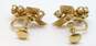 Vintage Coro Cathe & Gold Tone Blue Icy Rhinestone Brooches & Earrings 50.7g image number 3
