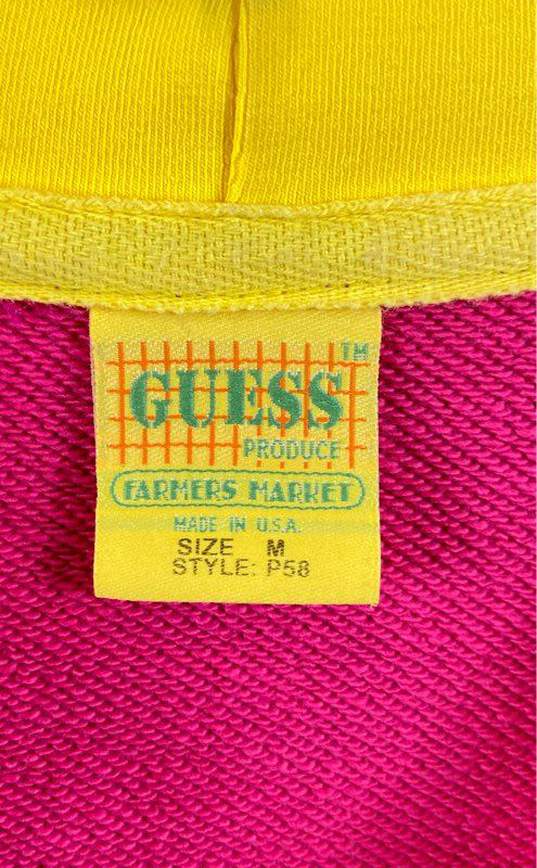 Vintage Guess Jeans Mens Pink Yellow Cotton Crew Neck Pullover Sweatshirt Size M image number 3