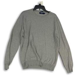 J. Crew Mens Gray Knitted Round Neck Long Sleeve Pullover Sweater Size Large