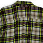 NWT Womens Maroon Plaid Short Sleeve Collared Button-Up Shirt Size XL image number 3