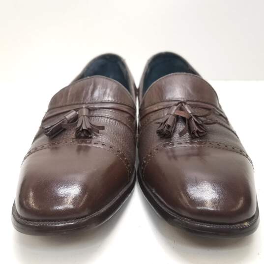 Giorgio Brutini 172882 Brown Leather Tassel Loafers Men's Size 9W image number 3
