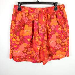 Free People Women Burgundy Floral Shorts L NWT