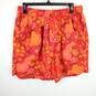 Free People Women Burgundy Floral Shorts L NWT image number 1