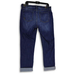 NWT Womens Blue Denim Medium Wash 5 Pocket Design Straight Jeans Size 12 alternative image