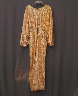 Elouii Women Gold Sequin Dress Sz 18 NWT alternative image