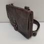 Jack Georges Tooled Leather Flap Crossbody Brown image number 5
