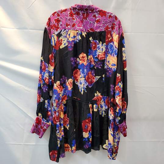 Free People Brunch A Bunch Button Up Floral Tunic Top NWT Size M image number 2