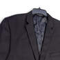 Mens Black Long Sleeve Notch Lapel Pockets Two Button Blazer Size 52R image number 3