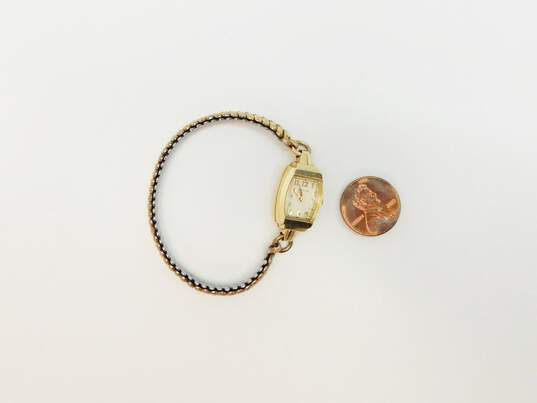 Ladies Vintage Hamilton 14K Gold Case 17 Jewels Wrist Watch 16.7g image number 9
