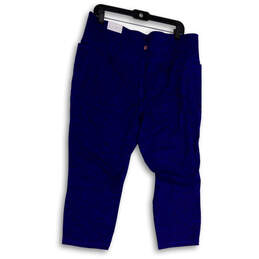 Womens Blue Elastic Waist Stretch Pockets Pull-On Capri Leggings Size 18/20 alternative image