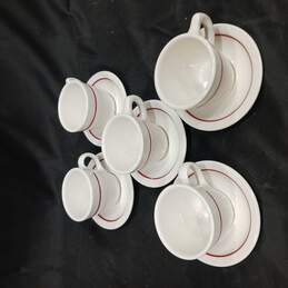Bundle of5 Vintage Syracruse  Diner Style Cups&Saucer Sets