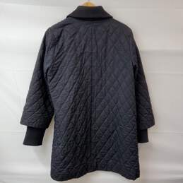Eileen Fisher Cotton Nylon Blend Full Zip Black Jacket Women's LG alternative image