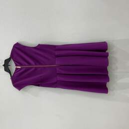 NWT Ted Baker Womens Purple Rhinestone Round Neck Sleeveless Mini Dress Size 5 alternative image