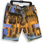 Mens Multicolor Printed Flat Front Slash Pocket Cargo Shorts Size 36 image number 1