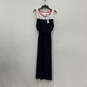 NWT Womens Blue White Sleeveless Keyhole Neck Back Zip Maxi Dress Size M image number 1