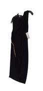 NWT Womens Black Back Zip Sleeveless Boat Neck Sheath Dress Size XS image number 2