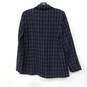 Ann Taylor Navy Plaid Blazer Suit Jacket Size 6 - NWT image number 2