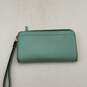 Kate Spade Womens Turquoise Tan Inner Zipper Pocket Clutch Wristlet Wallet image number 1