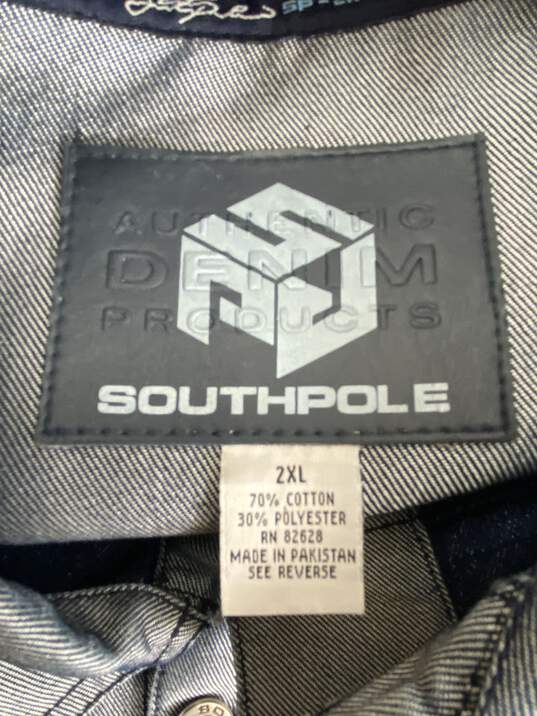 South Pole Men Gray Denim Jacket XXL image number 3