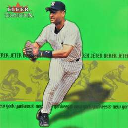 2002 HOF Derek Jeter Fleer Tradition Grass Roots NY Yankees alternative image