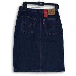 NWT Levi's Womens Blue 5-Pocket Design Button-Front Straight & Pencil Skirt 27 alternative image