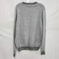 NWT MN's Cotton & Cashmere Blend Gray Stripe Crewneck Sweater Size L image number 2